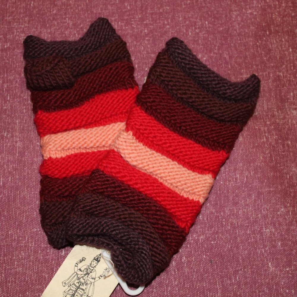 💥 Merino Red Gradient Handwarmers - Unisex